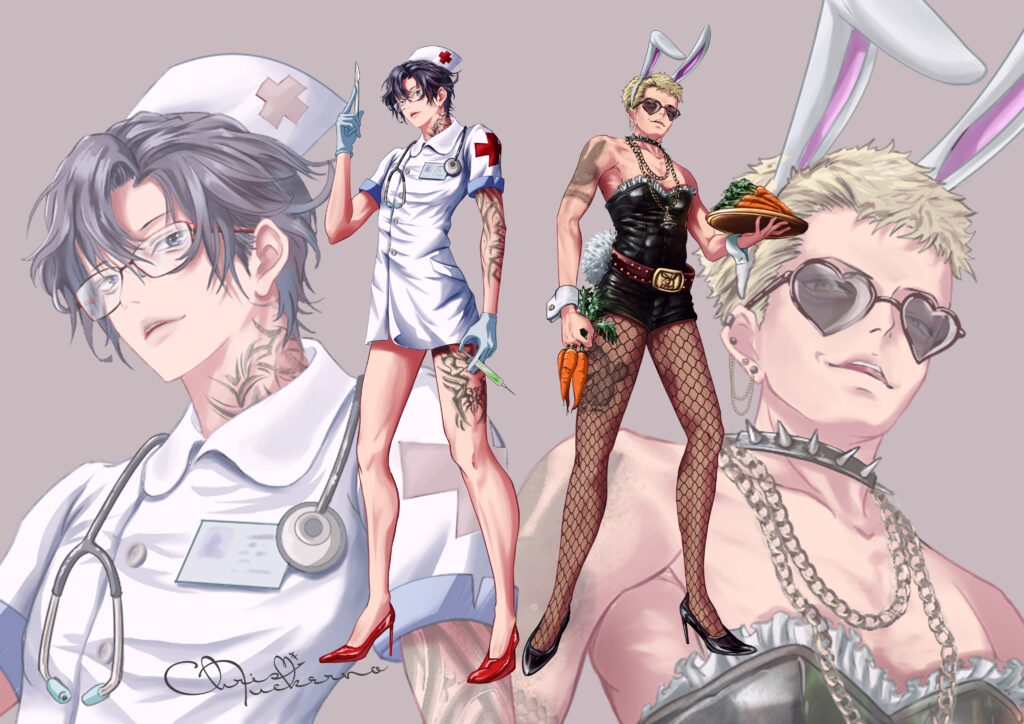 クリス・タッカーノによるイラスト 『Nurse&Bunny』
