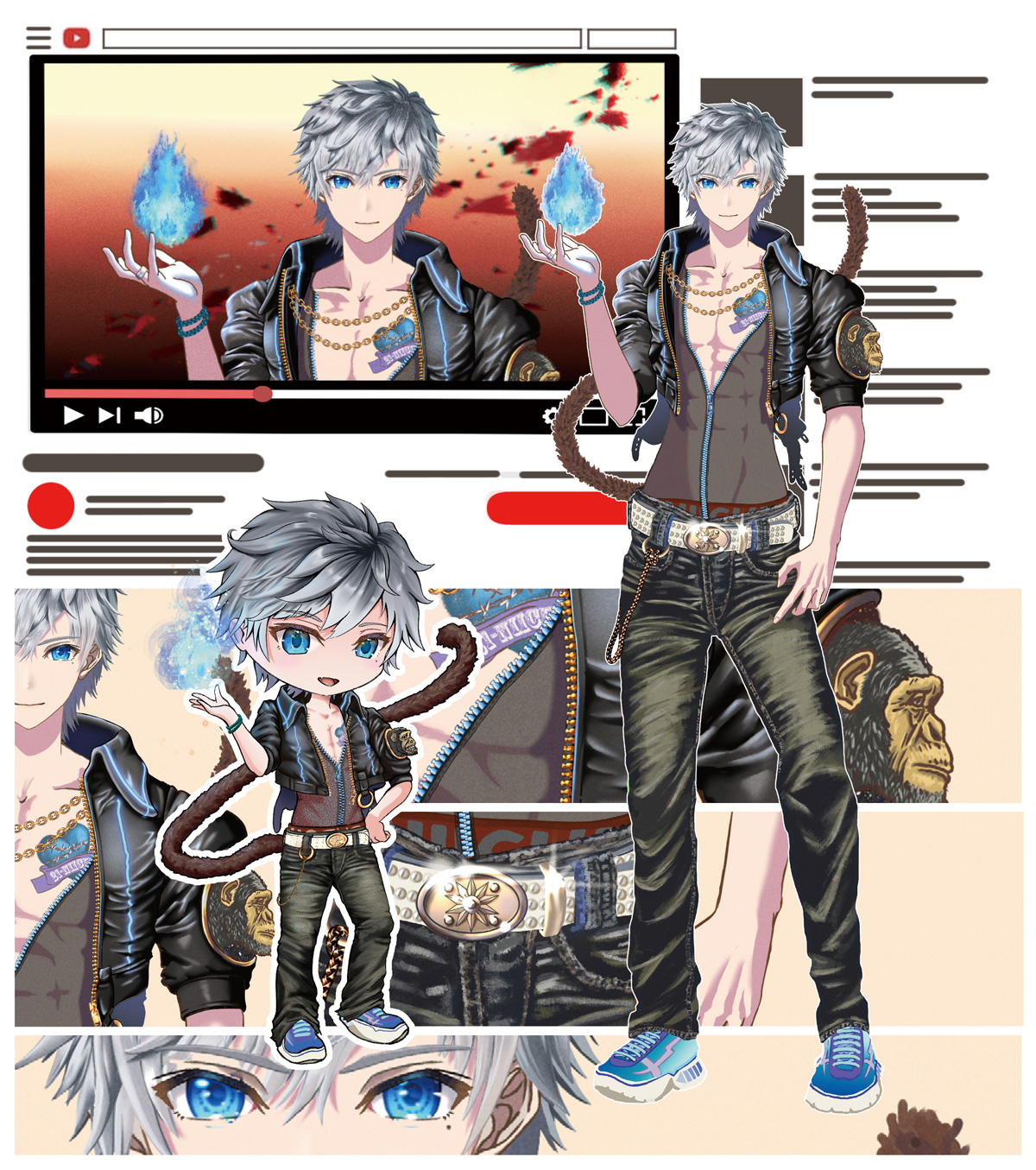Live2D男性キャラクタービジュアル