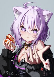 猫又おかゆ生誕祭に向けて描き下ろしたイラスト