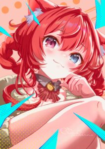 見下す猫耳